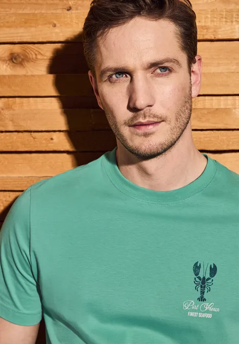 T-shirt à col rond mint green