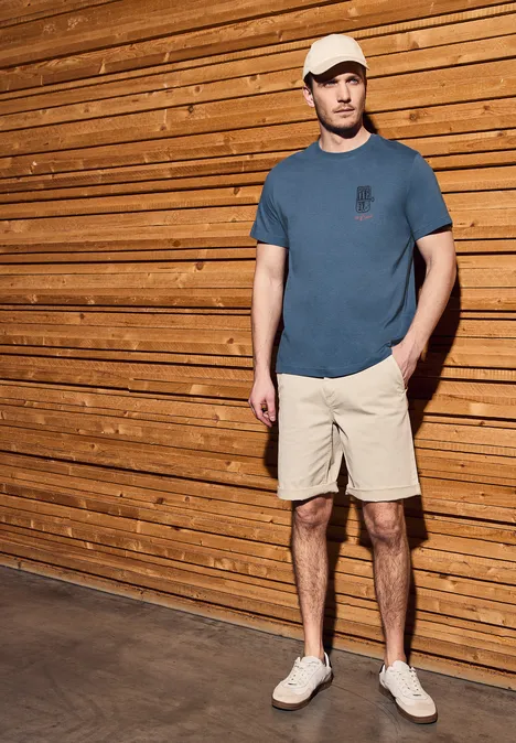 T-shirt à col rond ocean blue