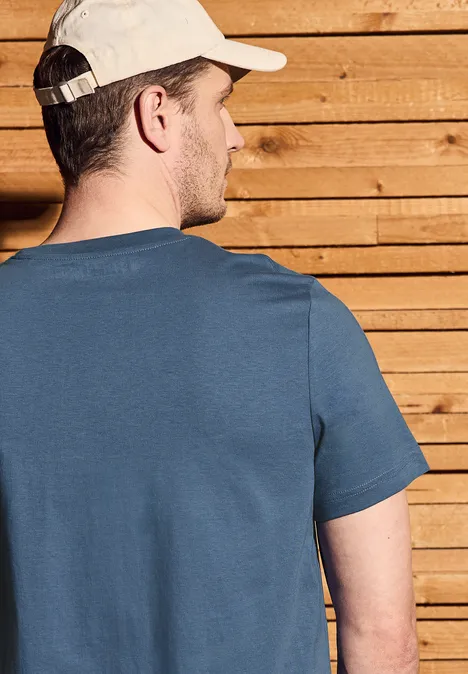 T-shirt à col rond ocean blue