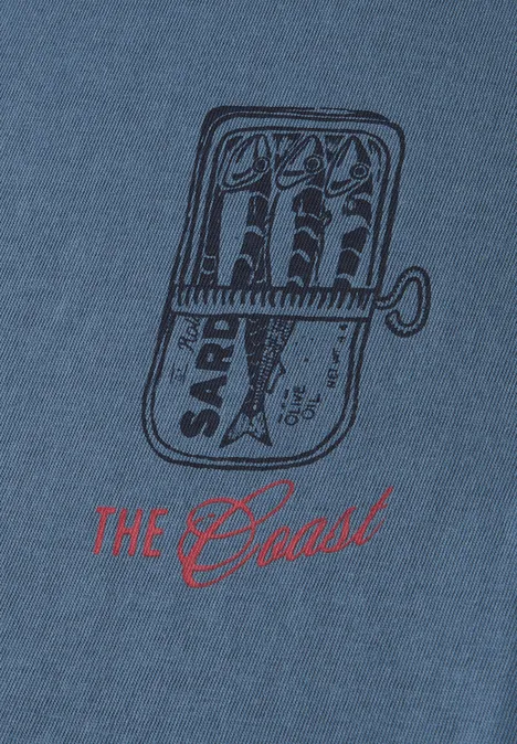 T-shirt à col rond ocean blue