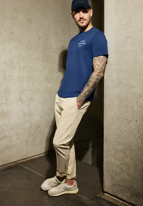 T-shirt à col rond twilight blue