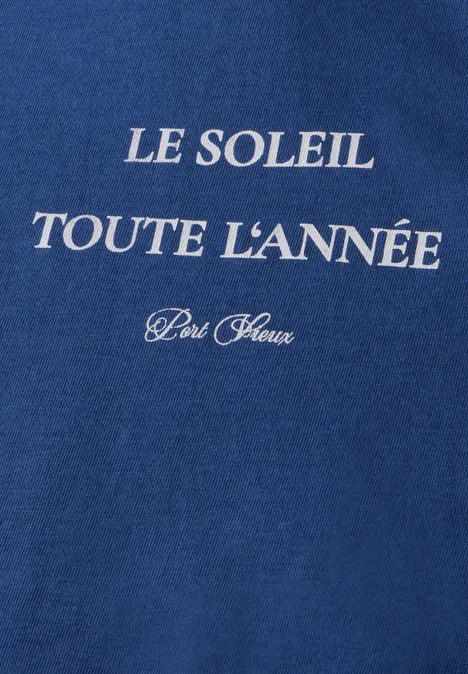 T-shirt à col rond twilight blue