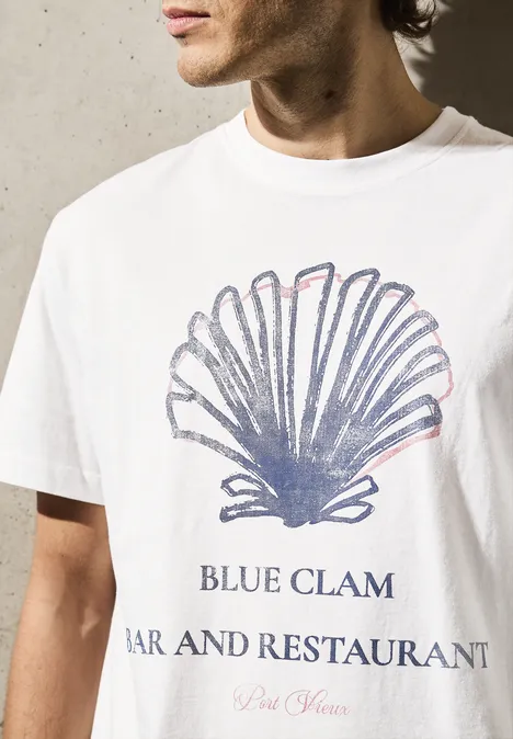 T-shirt avec imprimé coquillage bright white