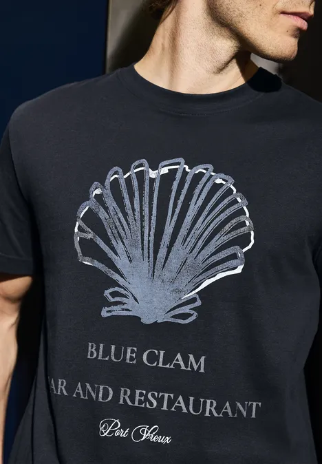 T-shirt avec imprimé coquillage dark ink blue
