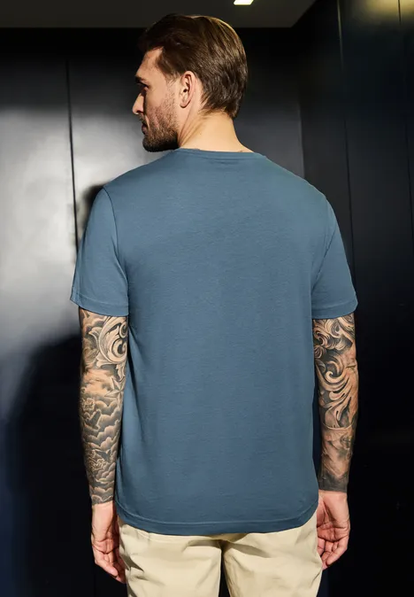 T-shirt à l'imprimé crabe ocean blue
