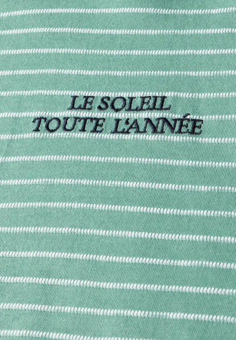 T-shirt à rayures structurées mint green