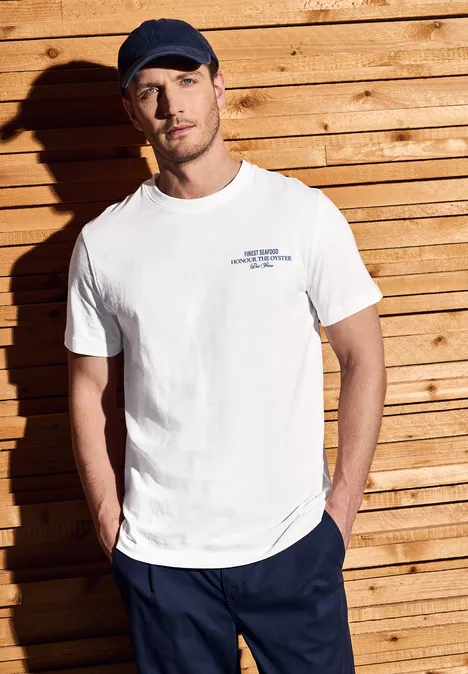 T-shirt avec backprint bright white