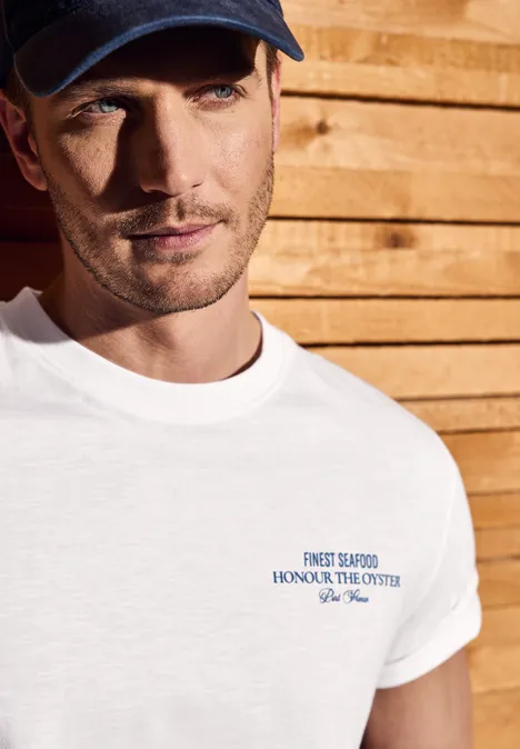 T-shirt avec backprint bright white