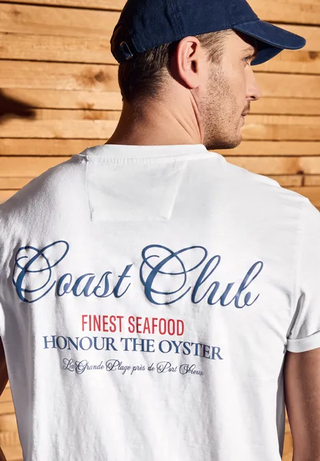 T-shirt avec backprint bright white