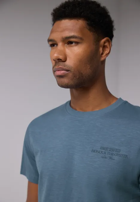 T-shirt avec backprint ocean blue