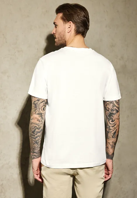 T-shirt avec chestprint pearl white