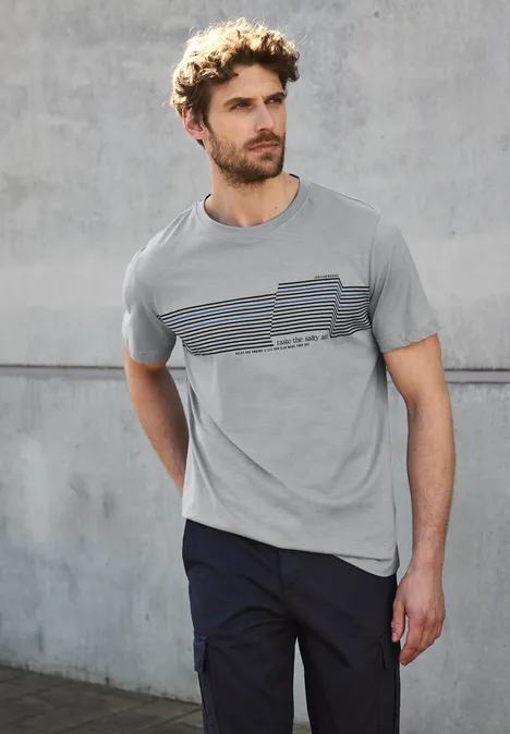 T-shirt avec chestprint harbour grey