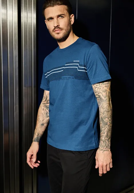 T-shirt avec chestprint twilight blue