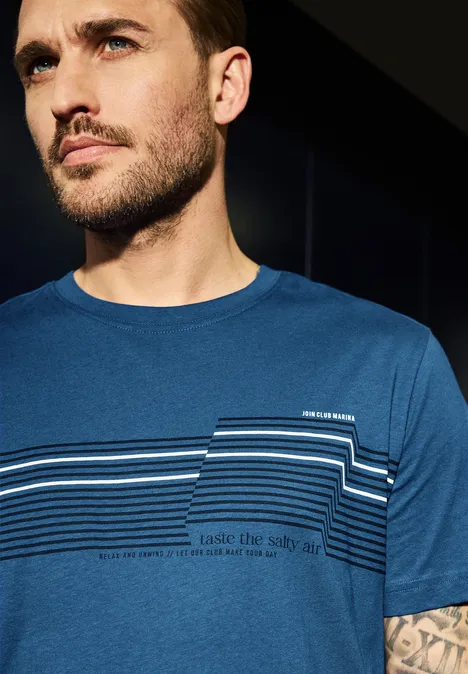 T-shirt avec chestprint twilight blue