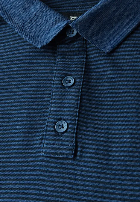 Polo à rayures twilight blue