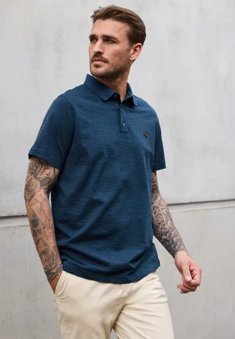 Polo à rayures twilight blue