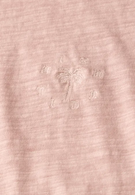 T-shirt Slub à l'aspect délavé pastel peach