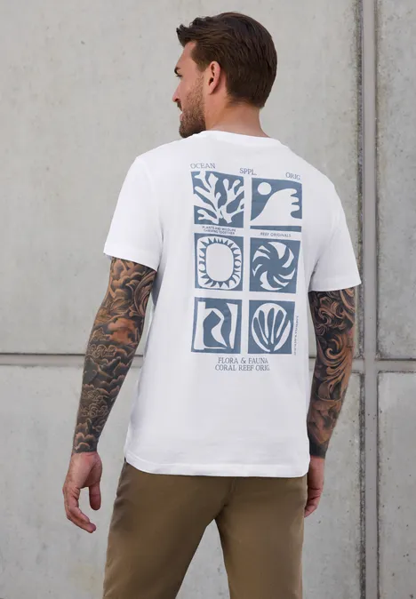 T-shirt avec backprint bright white