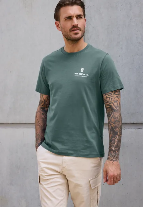 T-shirt avec backprint teal green