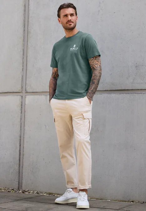 T-shirt avec backprint teal green