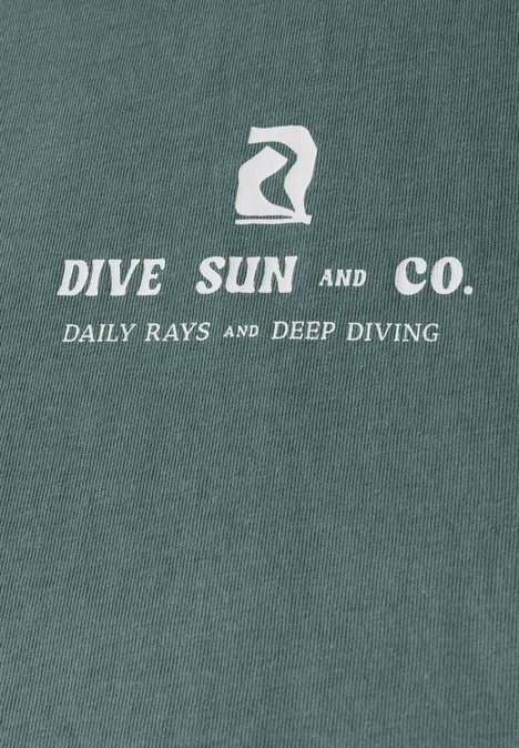 T-shirt avec backprint teal green