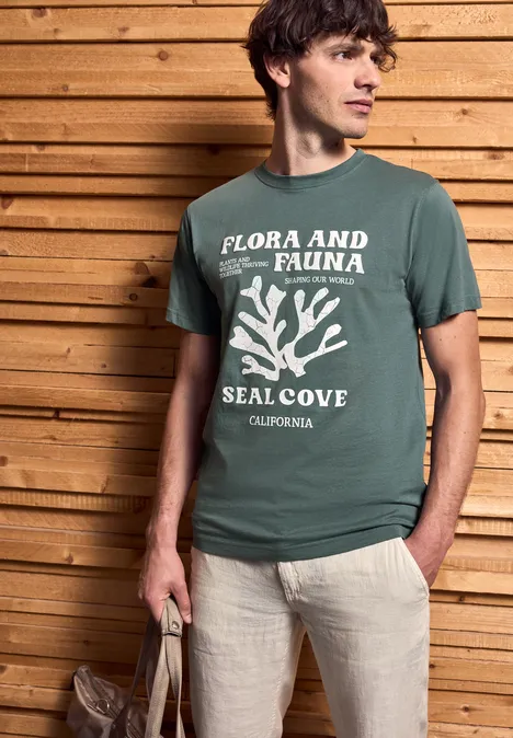 T-shirt à l'imprimé marin teal green