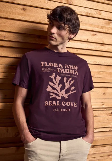 T-shirt à l'imprimé marin dark red
