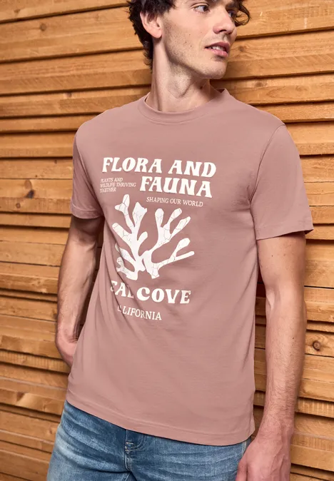 T-shirt à l'imprimé marin pastel peach