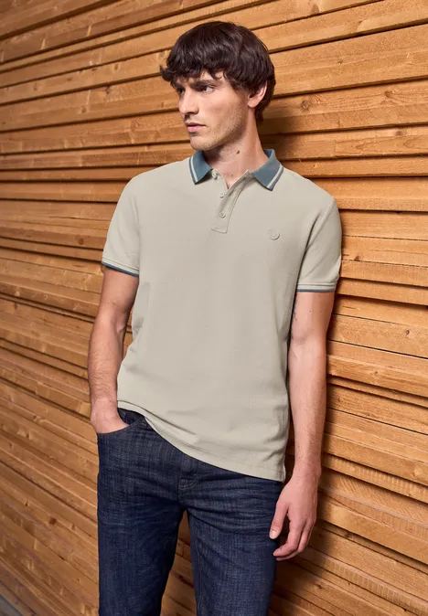 Polo structuré basic beige