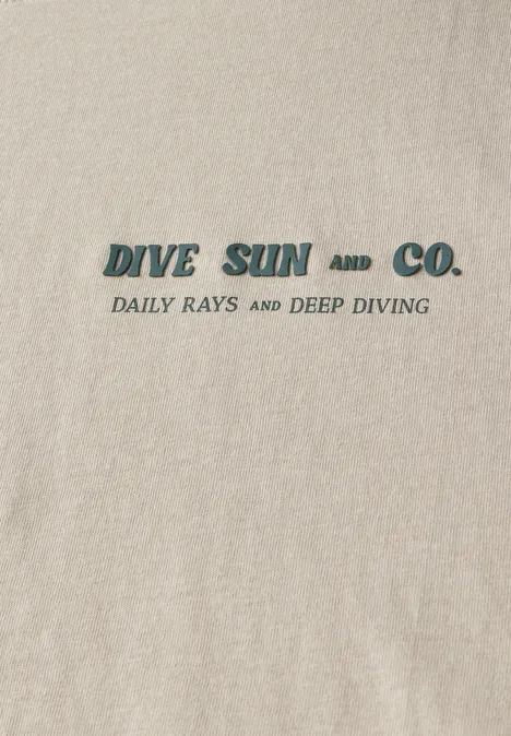 T-Shirt mit Wording Detail basic beige