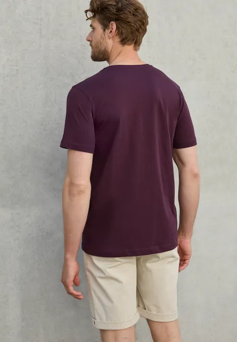 T-Shirt mit Wording Detail dark red