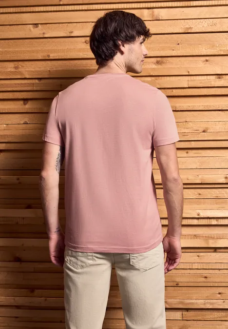 T-shirt avec détail wording pastel peach
