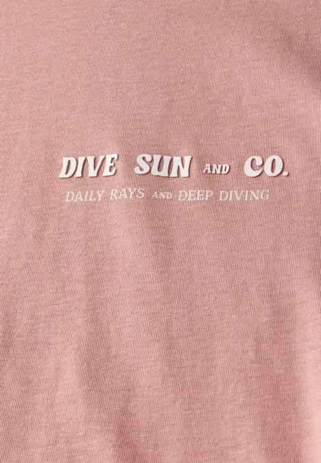 T-shirt avec détail wording pastel peach