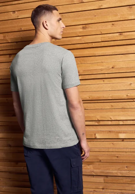 T-shirt avec chestprint cloud grey melange