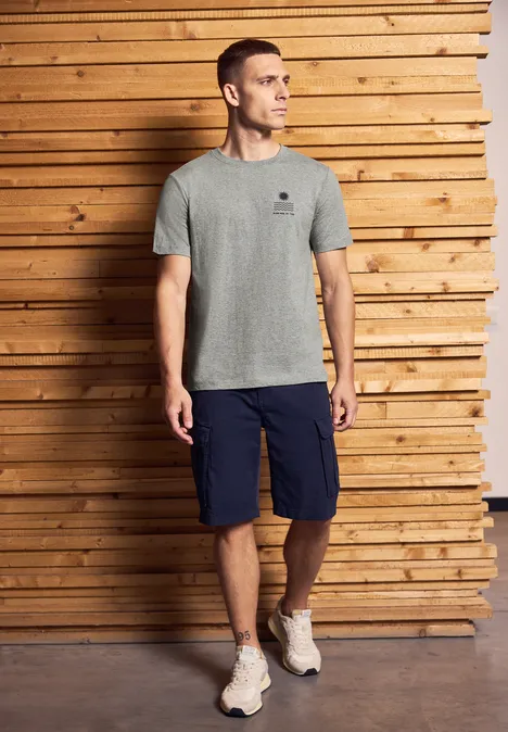 T-shirt avec chestprint cloud grey melange
