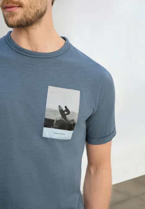 T-shirt avec imprimé dusty blue