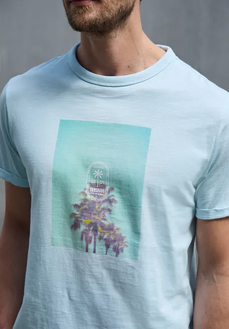T-shirt avec photo imprimée lagoon blue
