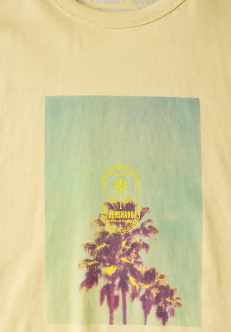 T-shirt avec photo imprimée sunny yellow