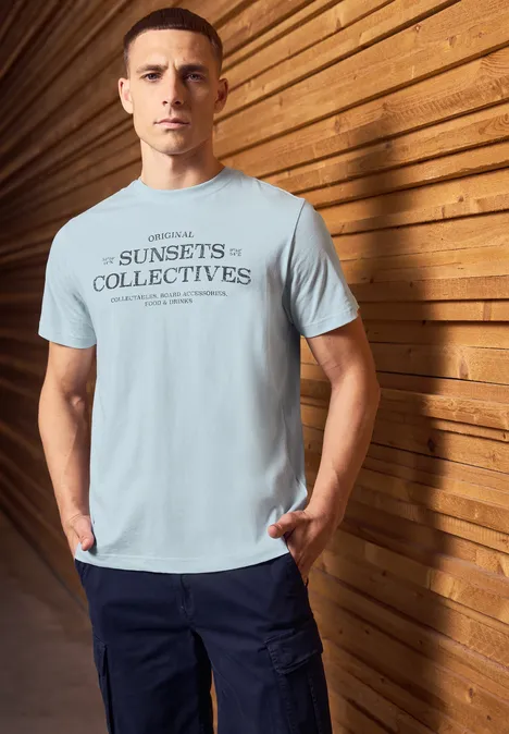 T-shirt avec imprimé lagoon blue