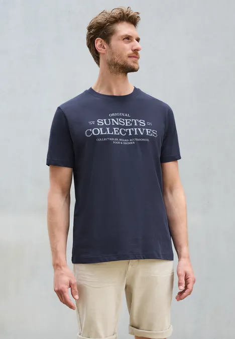 T-Shirt mit Print dark navy blue