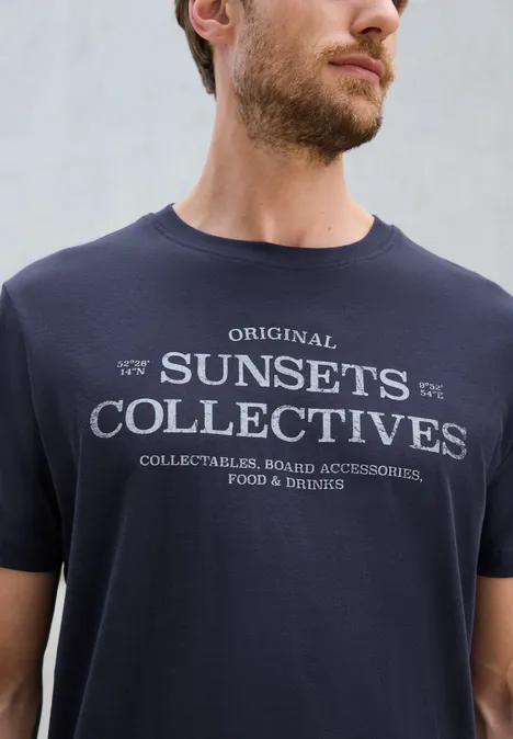 T-Shirt mit Print dark navy blue