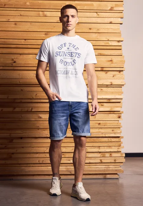 T-shirt avec imprimé bright white