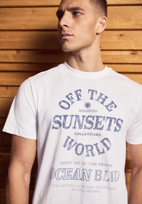 T-shirt avec imprimé bright white