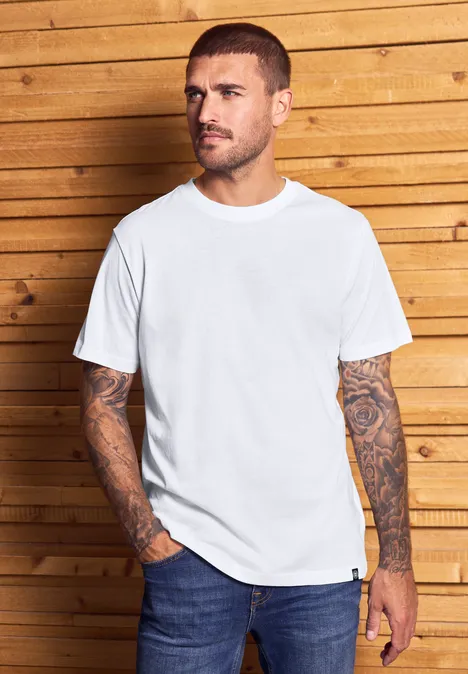 Basic T-Shirt in Unifarbe White