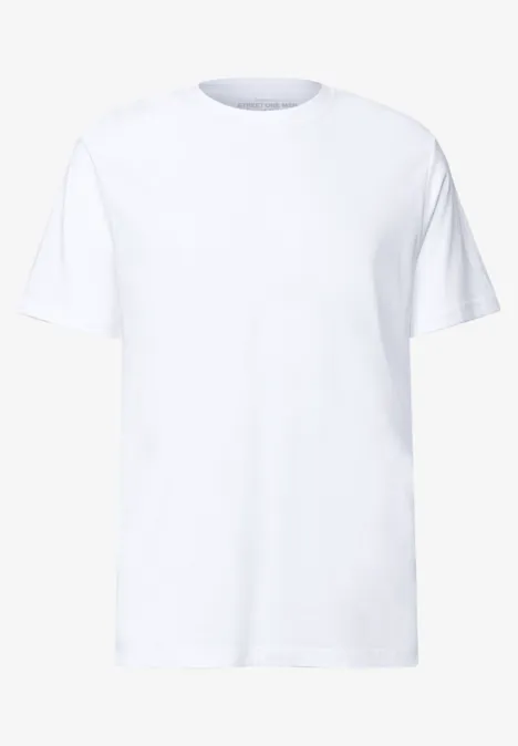 Basic T-Shirt in Unifarbe White