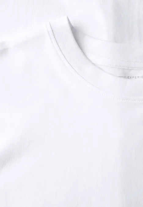 Basic T-Shirt in Unifarbe White