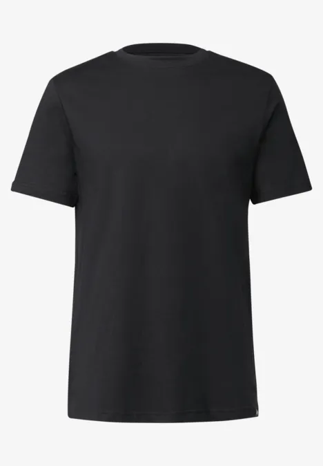 T-shirt basique en couleur unie Black