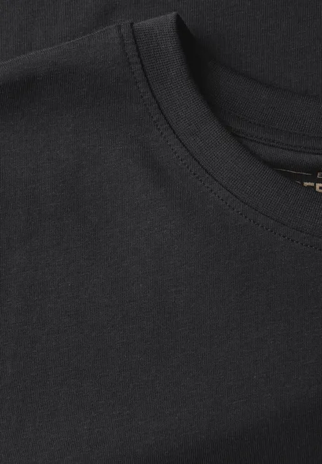 Basic Shirt in effen kleur Black