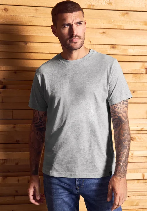 T-shirt basique en couleur unie cloud grey melange