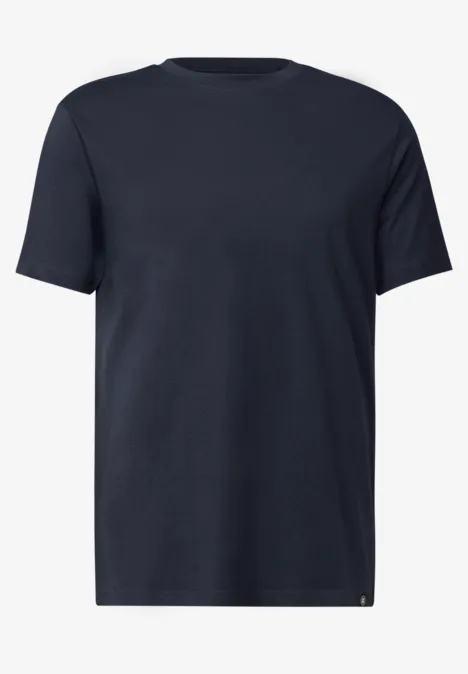 Basic T-Shirt in Unifarbe eclipse blue
